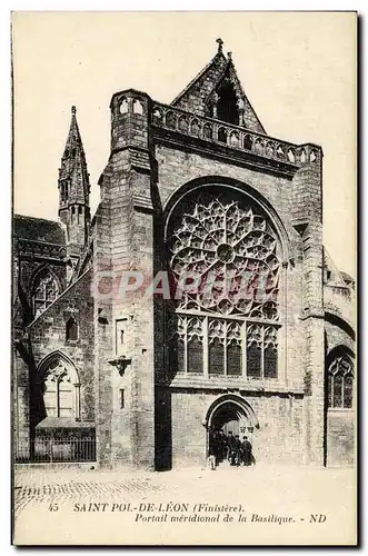 Cartes postales Saint Pol de Leon Portail meridional de la Basilique