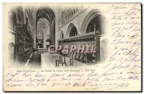 Cartes postales Saint Pol de Leon Les Stalles du Choeur de la Basilique