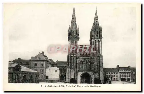 Cartes postales St Pol de Leon Place de la Basilique