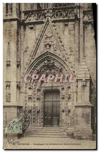 Cartes postales Quimper Portail sud de la Cathedrale Sainte Catherine