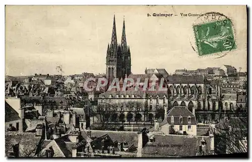 Cartes postales Quimper Vue generale