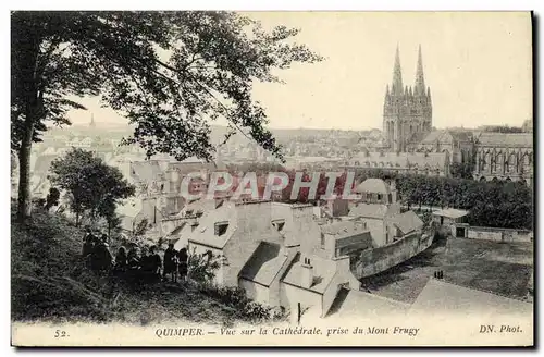 Cartes postales Quimper Vue sur la Cathedrale prise du Mont Frugy