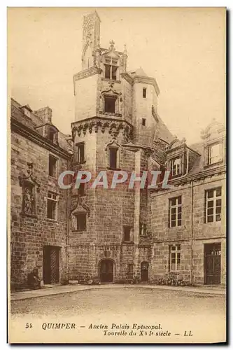 Ansichtskarte AK Quimper Ancien Palais Episcopal Tourelle du XVl e siecle