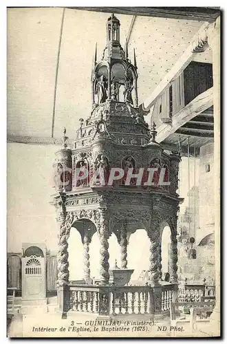 Ansichtskarte AK Guimiliau Interieur de l Eglise le Baptistere