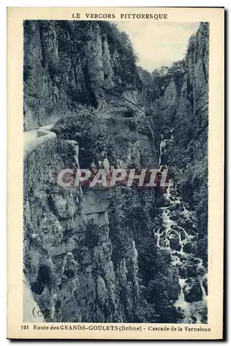 Cartes postales Route des Grands Goulets Cascade de la Vernaison