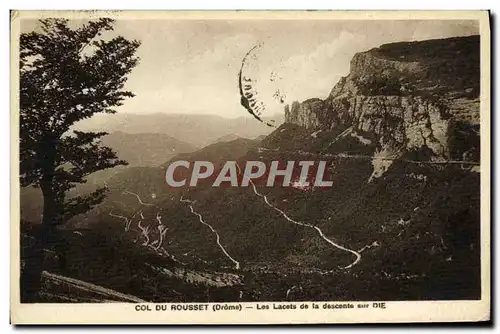 Cartes postales Col du Rousset Les Lacets de la descente sur Die