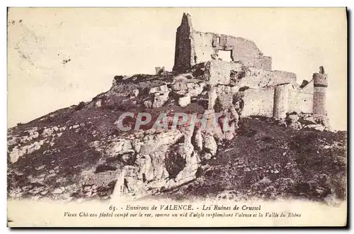 Cartes postales Environs de Valence Les Ruines de Crussol