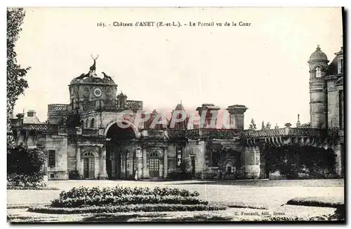 Cartes postales Chateau d Anet Le portail vu de la cour