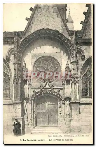 Ansichtskarte AK La Bazoche Gouet Le Portail de l Eglise