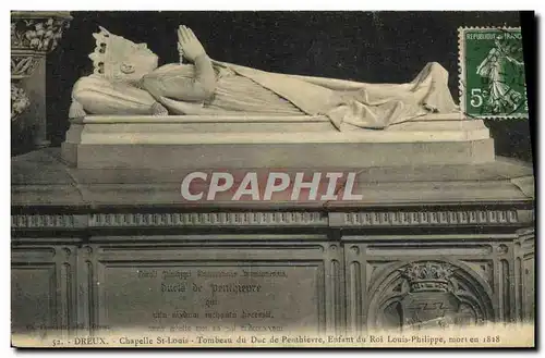 Ansichtskarte AK Dreux Chapelle Saint Louis Tombeau du Duc de Penthievre Enfant du roi Louis Philippe