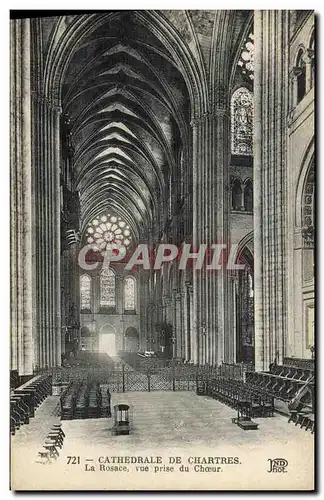 Cartes postales Cathedrale de Chartres La Rosace vue prise du Choeur