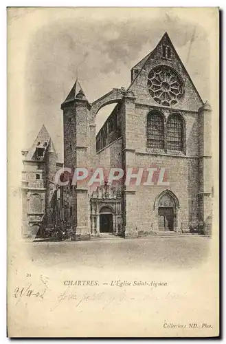 Cartes postales Chartres L Eglise Saint Aignan