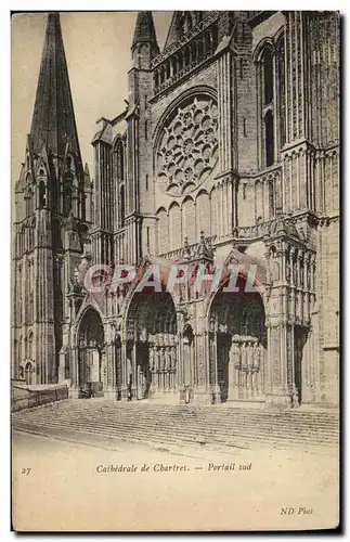 Cartes postales Cathedrale de Chartres Portail Sud