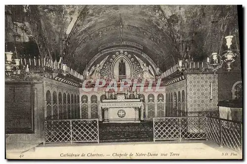 Cartes postales Cathedrale de Chartres Chapelle de Notre Dame sous Terre