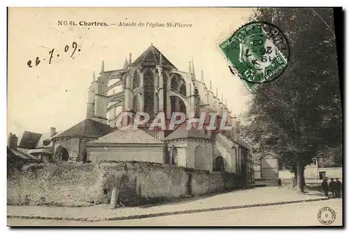 Cartes postales Chartres Abside de l eglise St Pierre