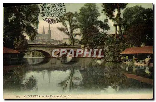 Cartes postales Chartres Le Pont Neuf lavoir