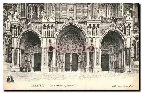 Ansichtskarte AK Chartres La Cathedrale Portail Sud