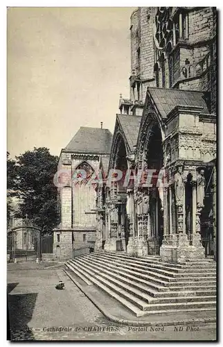 Cartes postales Cathedrale de Chartres Portail Nord