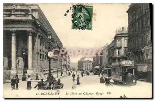 Cartes postales Bordeaux Le Cours du Chapeau Rouge Tramway