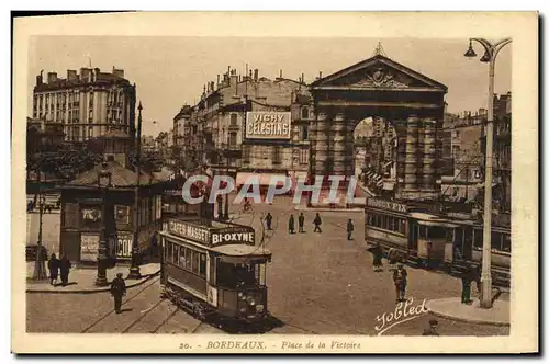 Cartes postales Bordeaux Place de la Victoire Tramways