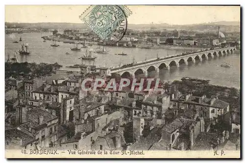 Cartes postales Bordeaux Vue Generale de la Tour St Michel