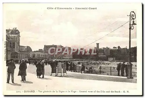 Cartes postales Dinard Vue generale de la Digue et la Plage