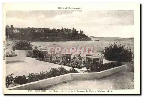 Cartes postales Dinard La Plage Vue prise de la Terrasse du Casino Balnium