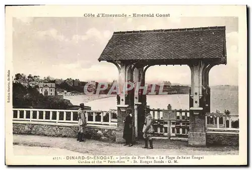 Cartes postales Dinard St Enogat Jardin du Port Riou La plage de Saint Enogat