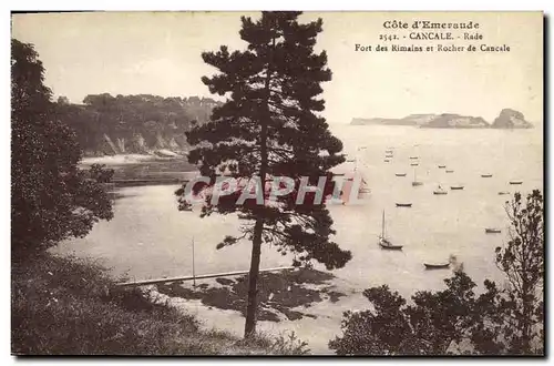 Cartes postales Cancale Rade Fort des Rimains et Rocher de Cancale