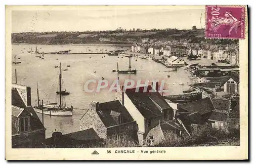 Cartes postales Cancale Vue generale Bateaux