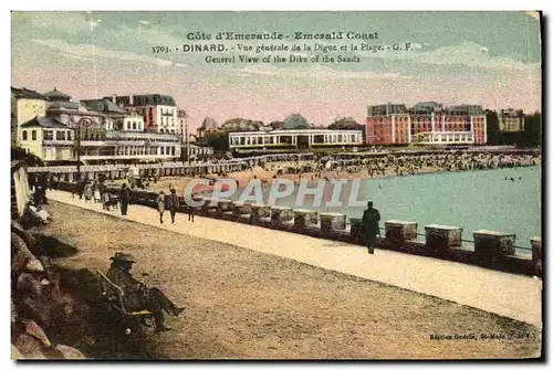 Ansichtskarte AK Dinard Vue generale de la Digue et la Plage