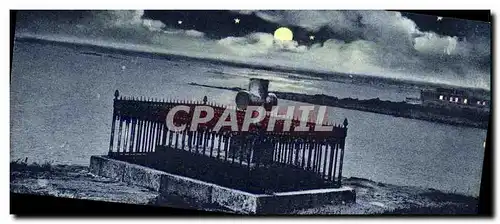 Cartes postales Saint Malo La nuit Tombeau de Chateaubriand