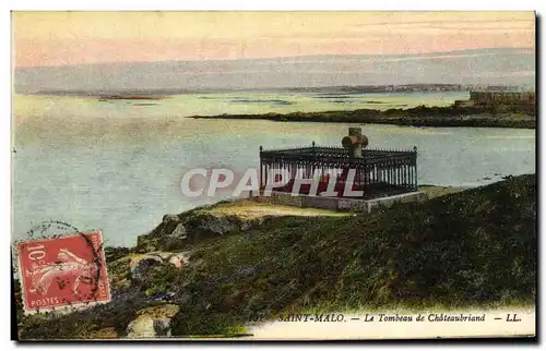 Cartes postales Saint Malo Le Tombeau de Chateaubriand