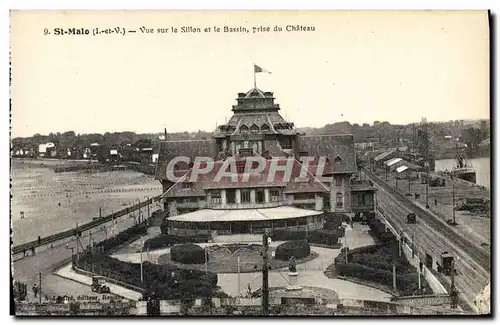 Cartes postales St Malo Vue sur le Sillon et le Bassin prise du Chateau