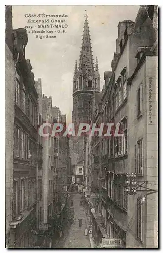 Cartes postales Saint Malo La Grande Rue Boulangerie