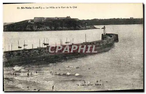 Ansichtskarte AK St Malo Le Mole et le Fort de la Cite