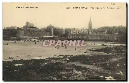 Ansichtskarte AK Saint Malo Vue prise du Fort National