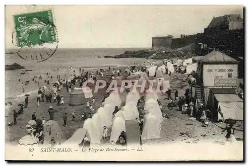 Cartes postales Saint Malo La Plage de Bon Secours