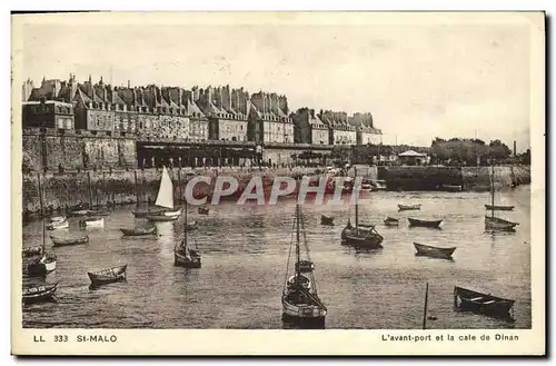 Ansichtskarte AK St Malo L avant port et la cale de Dinan Bateaux