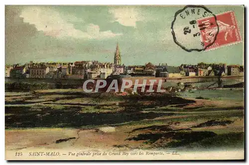 Cartes postales Saint Malo Vue generale prise du Grand Bey vers les Remparts