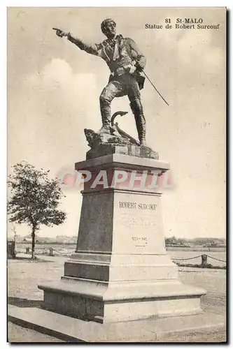 Ansichtskarte AK St Malo Statue de Robert Surcouf