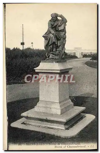 Ansichtskarte AK Saint Malo Statue de Chateaubriand