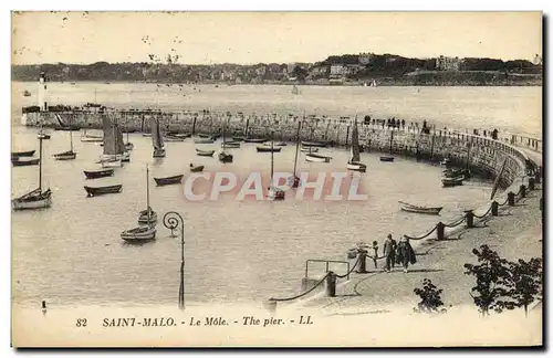 Ansichtskarte AK Saint Malo Le Mole Bateaux