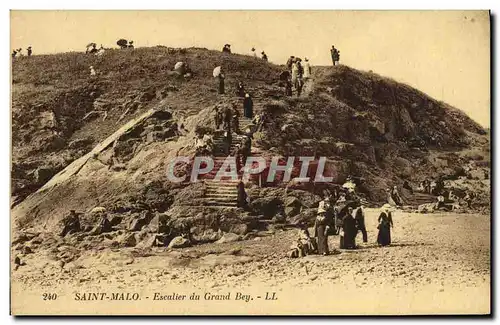 Cartes postales Saint Malo Escalier du Grand Bey