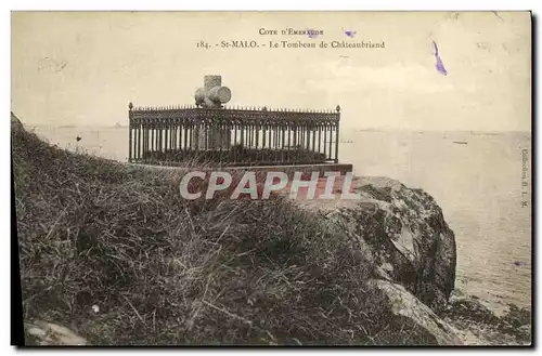 Cartes postales Saint Malo Le Tombeau de Chateaubriand