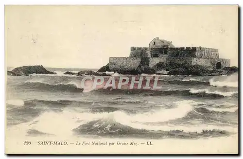 Cartes postales Saint Malo Le Fort National Par Grosse mer