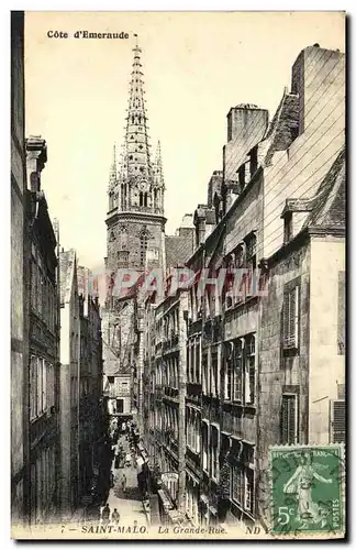 Cartes postales Saint Malo La Grande Rue