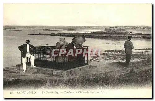 Cartes postales Saint Malo Le Grand Bey Tombeau de Chateaubriand