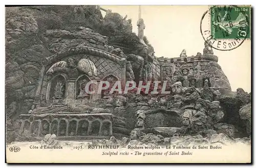 Cartes postales Rotheneuf Escalier des Rochers Sculptes