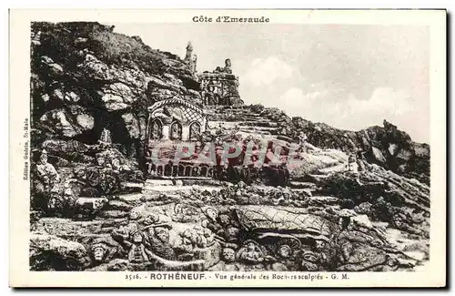 Cartes postales Rotheneuf Vue Generale des Rochers sculptes